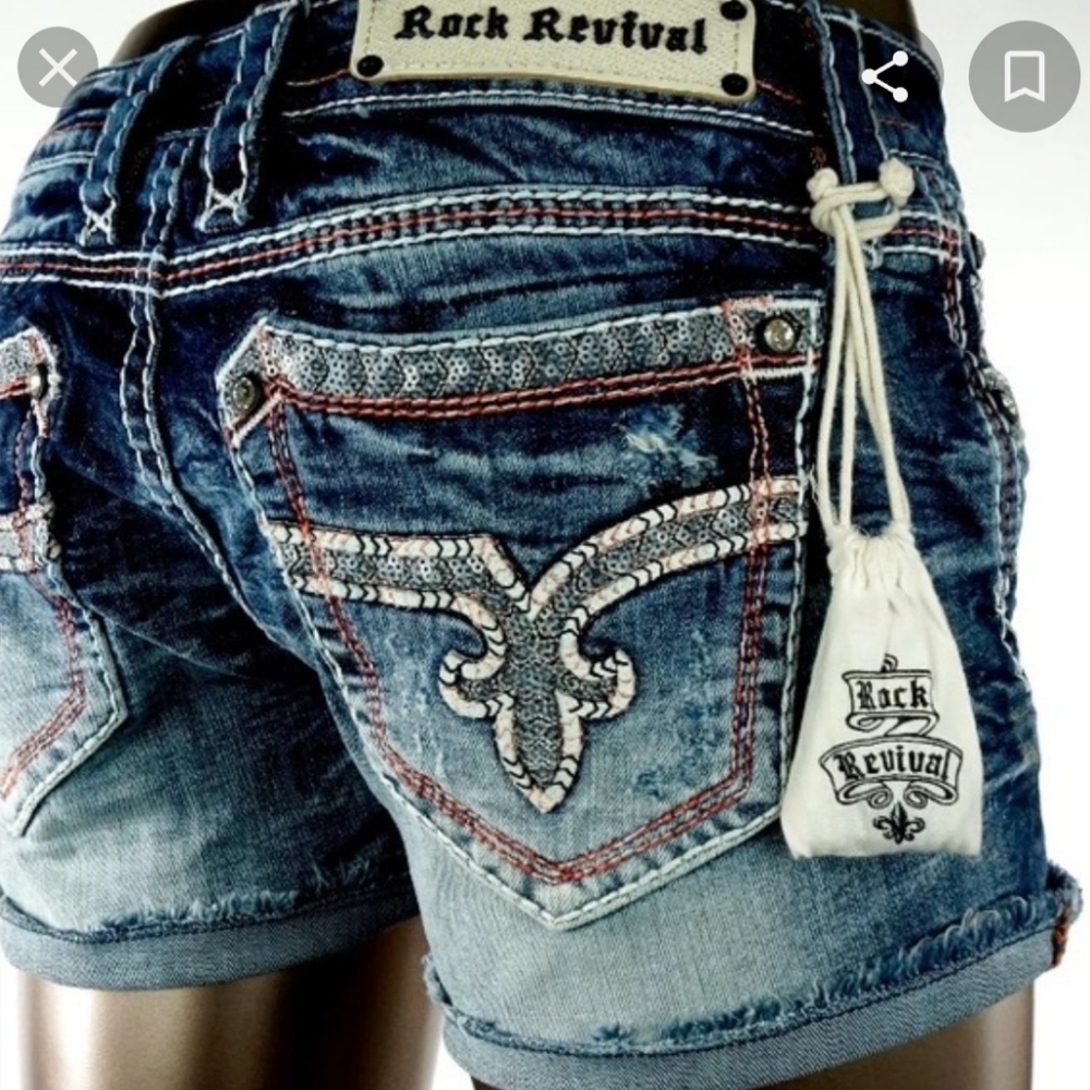 NWOT HTF Rock Revival "Windie" Shorts, 29, $100